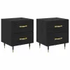 Éjjeliszekrény 2 pcs Musta tammi 40 x 35 x 47.5 cm Faanyag