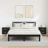 Éjjeliszekrény 2 pcs Musta tammi 40 x 35 x 47.5 cm Faanyag