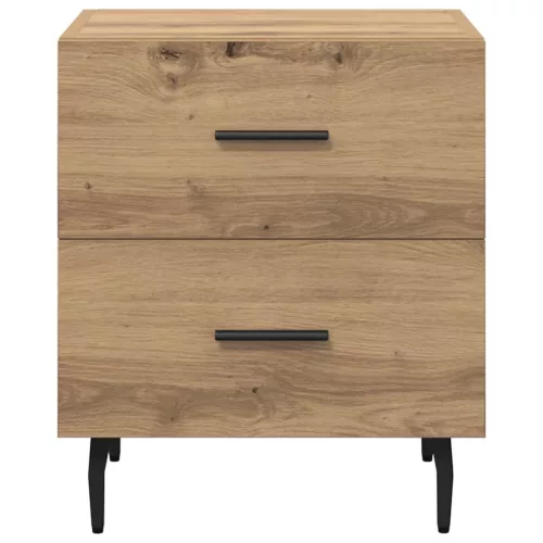 Éjjeliszekrény 2 pcs kézműves tölgy 40 x 35 x 47.5 cm Faanyag