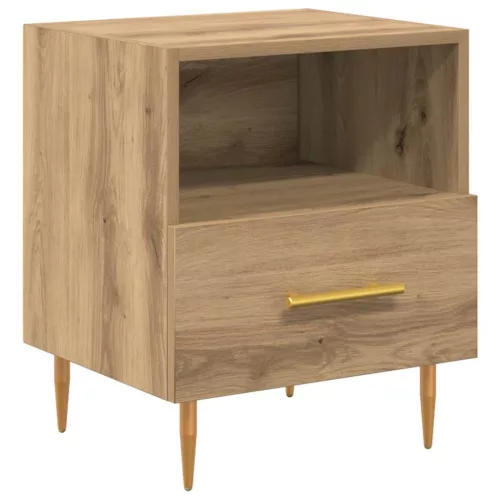 Éjjeli asztal fiókkal 2 pcs Barna 40 x 35 x 47.5 cm Faanyag