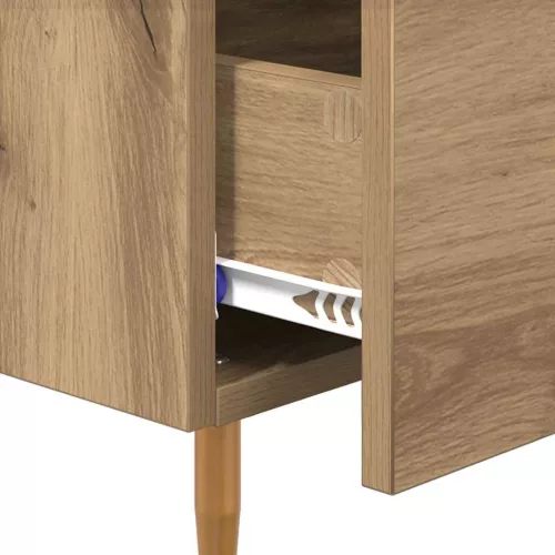 Éjjeli asztal fiókkal 2 pcs Barna 40 x 35 x 47.5 cm Faanyag