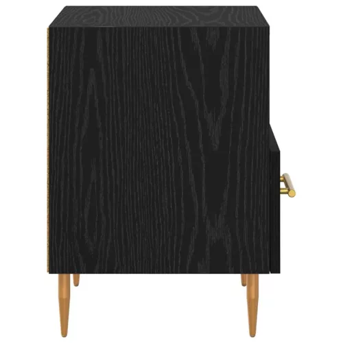 Éjjeli asztal fiókkal Fekete 40 x 35 x 47.5 cm Faanyag