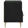 Éjjeli asztal fiókkal 2 pcs Fekete 40 x 35 x 47.5 cm Faanyag