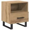 Éjjeliszekrény 2 pcs kézműves tölgy 40 x 35 x 47.5 cm Faanyag