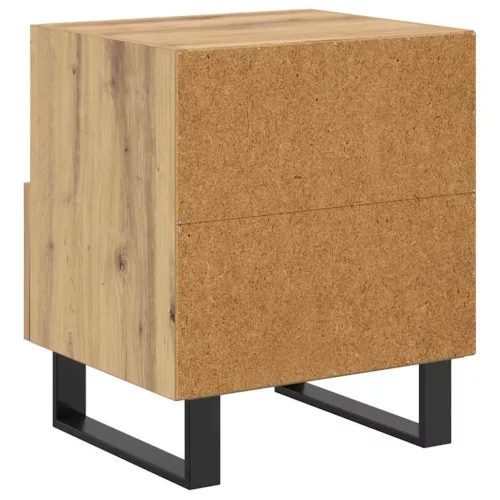 Éjjeliszekrény 2 pcs kézműves tölgy 40 x 35 x 47.5 cm Faanyag