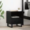 Éjjeliszekrény 2 pcs Musta tammi 40 x 35 x 47.5 cm Faanyag