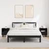 Éjjeliszekrény 2 pcs Musta tammi 40 x 35 x 47.5 cm Faanyag