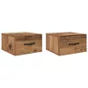 Éjjeliszekrény fiókkal 2 pcs Régi fa 35 x 35 x 20 cm Faanyag