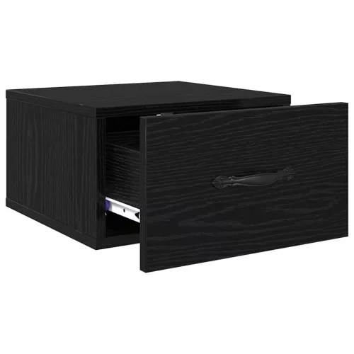 Éjjeliszekrény 2 pcs Musta tammi 35 x 35 x 20 cm Faanyag
