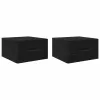 Éjjeliszekrény 2 pcs Musta tammi 35 x 35 x 20 cm Faanyag