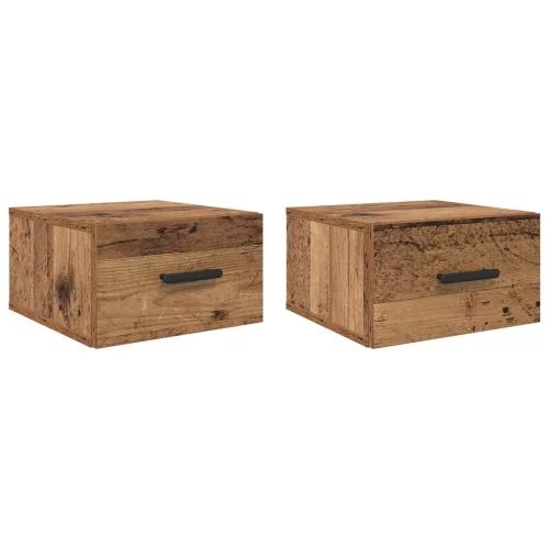Éjjeliszekrény 2 pcs Régi fa 35 x 35 x 20 cm Faanyag