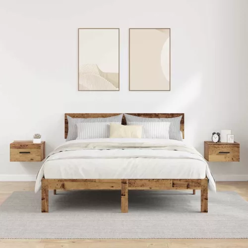 Éjjeliszekrény 2 pcs Régi fa 35 x 35 x 20 cm Faanyag