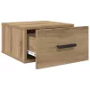 Éjjeliszekrény 2 pcs kézműves tölgy 35 x 35 x 20 cm Faanyag