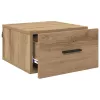 Éjjeliszekrény 2 pcs kézműves tölgy 35 x 35 x 20 cm Faanyag