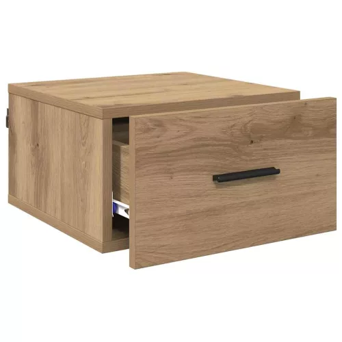 Éjjeliszekrény 2 pcs kézműves tölgy 35 x 35 x 20 cm Faanyag