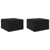 Éjjeliszekrény 2 pcs Musta tammi 35 x 35 x 20 cm Faanyag