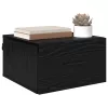 Éjjeliszekrény 2 pcs Musta tammi 35 x 35 x 20 cm Faanyag