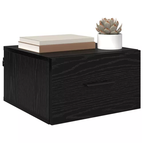 Éjjeliszekrény 2 pcs Musta tammi 35 x 35 x 20 cm Faanyag
