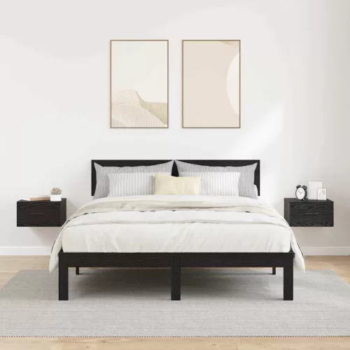 Éjjeliszekrény 2 pcs Musta tammi 35 x 35 x 20 cm Faanyag