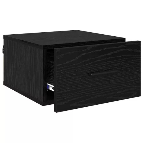 Éjjeliszekrény 2 pcs Musta tammi 35 x 35 x 20 cm Faanyag