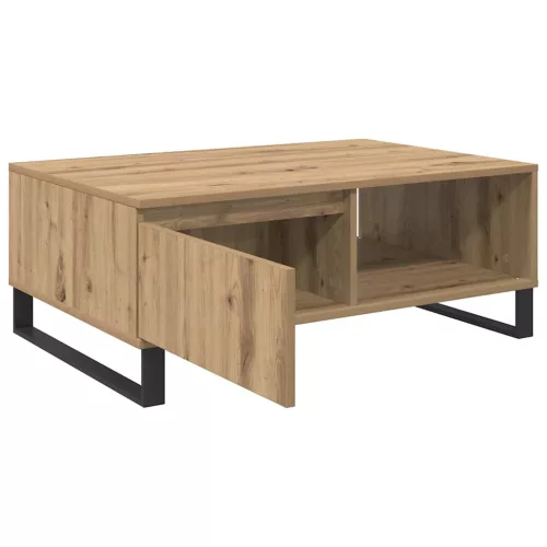 Dohányzóasztal fiókkal kézműves tölgy 90 x 60 x 35 cm Faanyag