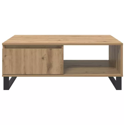 Dohányzóasztal fiókkal kézműves tölgy 90 x 60 x 35 cm Faanyag
