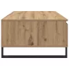 Dohányzóasztal fiókkal kézműves tölgy 90 x 60 x 35 cm Faanyag
