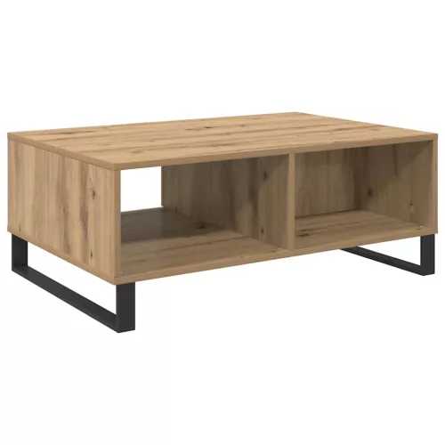 Dohányzóasztal fiókkal kézműves tölgy 90 x 60 x 35 cm Faanyag