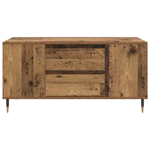 Dohányzóasztal fiókkal Régi fa 102 x 44.5 x 50 cm Faanyag