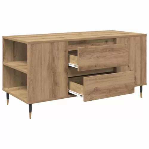 Dohányzóasztal kézműves tölgy 102 x 44.5 x 50 cm Faanyag