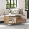 Dohányzóasztal fiókkal kézműves tölgy 90 x 49 x 45 cm Faanyag