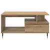 Dohányzóasztal fiókkal kézműves tölgy 90 x 49 x 45 cm Faanyag