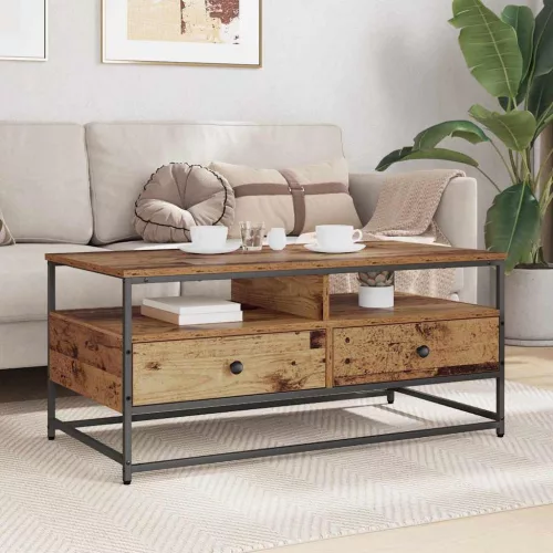 Dohányzóasztal fiókkal Régi fa 100 x 51 x 45 cm Faanyag