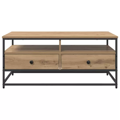 Dohányzóasztal fiókkal kézműves tölgy 100 x 51 x 45 cm Faanyag