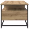 Dohányzóasztal fiókkal kézműves tölgy 100 x 51 x 45 cm Faanyag