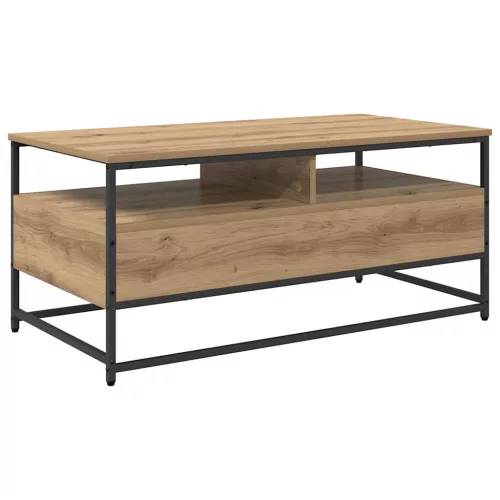 Dohányzóasztal fiókkal kézműves tölgy 100 x 51 x 45 cm Faanyag