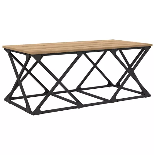Dohányzóasztal kézműves tölgy 100 x 49 x 40 cm Faanyag