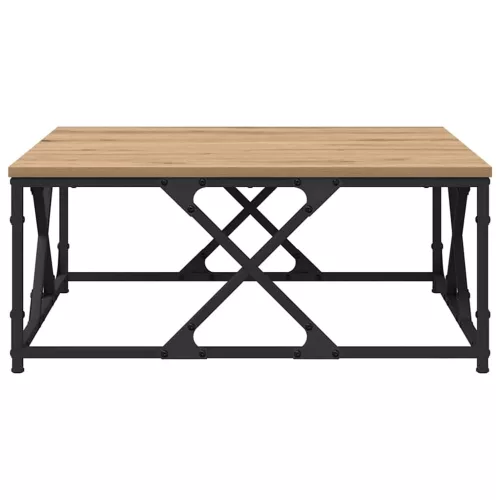 Dohányzóasztal kézműves tölgy 70 x 70 x 30 cm Faanyag