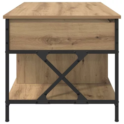 Dohányzóasztal kézműves tölgy 100 x 55 x 50 cm Faanyag