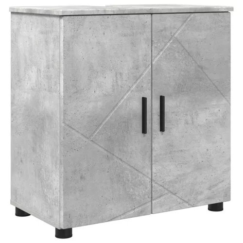 Fürdőszoba Székény ajtóval Beton szürke 61 x 35 x 64 cm Faanyag