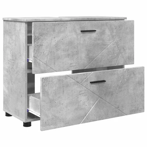 Fürdőszoba Székény Beton szürke 76.5 x 35 x 64 cm Faanyag