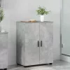 Fürdőszoba Székény ajtóval Beton szürke 60 x 35 x 80 cm Faanyag