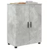 Fürdőszoba Székény ajtóval Beton szürke 60 x 35 x 80 cm Faanyag