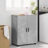 Fürdőszoba Székény ajtóval Beton szürke 60 x 35 x 80 cm Faanyag