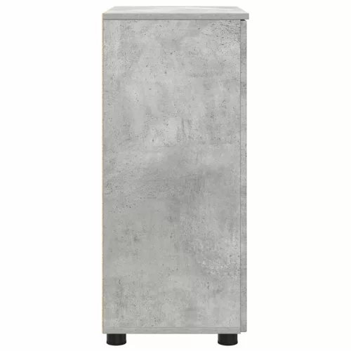 Fürdőszoba Székény ajtóval Beton szürke 60 x 35 x 80 cm Faanyag