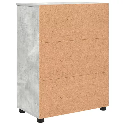 Fürdőszoba Székény ajtóval Beton szürke 60 x 35 x 80 cm Faanyag