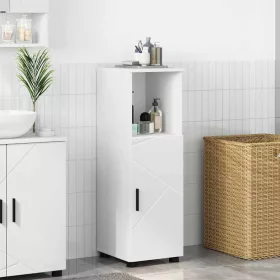   Fürdőszoba Székény polcokkal Fehér 30 x 35 x 95 cm Faanyag