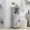 Fürdőszoba Székény ajtóval Beton szürke 30 x 35 x 95 cm Faanyag