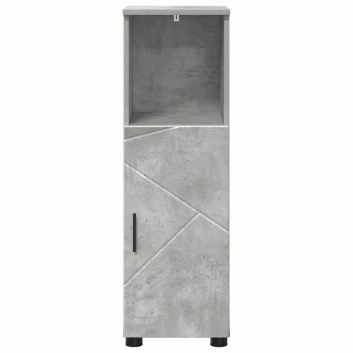 Fürdőszoba Székény ajtóval Beton szürke 30 x 35 x 95 cm Faanyag