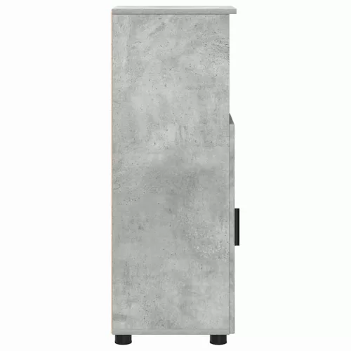 Fürdőszoba Székény ajtóval Beton szürke 30 x 35 x 95 cm Faanyag
